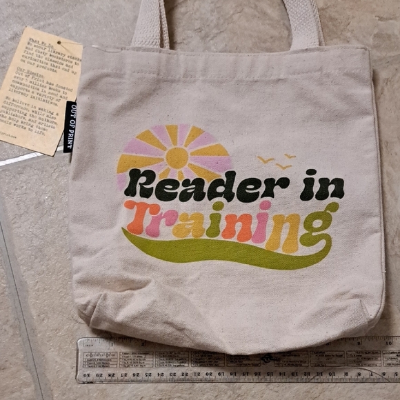 Reader in Training Canvas Tote Bag - Picture 5 of 5